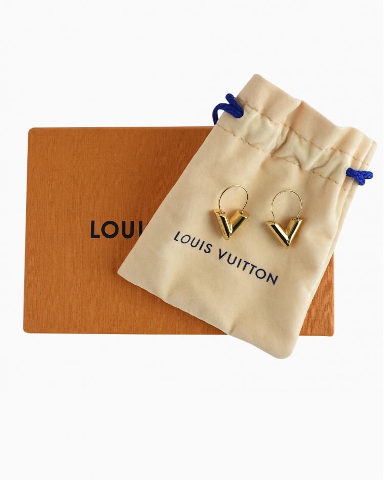 Brinco Louis Vuitton Original Essential V Feminino